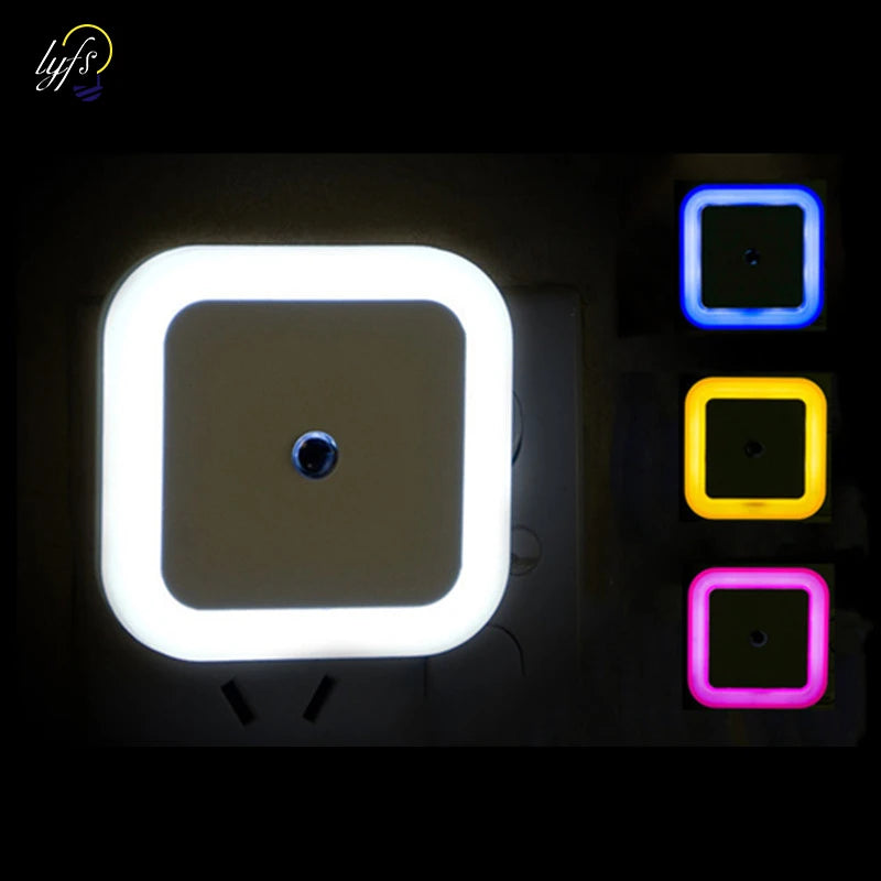 Capteur sans fil LED veilleuse ue prise américaine Mini veilleuses carrées pour bébé enfants salon chambre couloir lampe d'éclairage