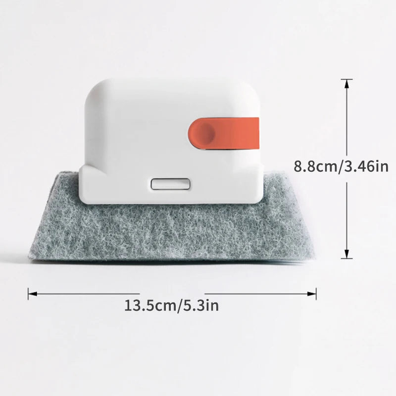Brosse de nettoyage de fente de fenêtre amovible 2 en 1, rainure de porte et de fenêtre, fente de fenêtre en verre, brosse à angle mort, couture de rebord de fenêtre