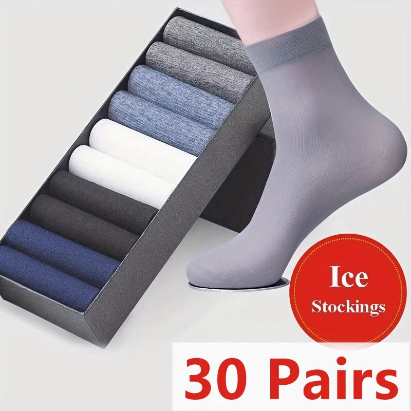 1 paire de chaussettes confortables et respirantes en coton pour hommes, chaussettes d'été pour hommes