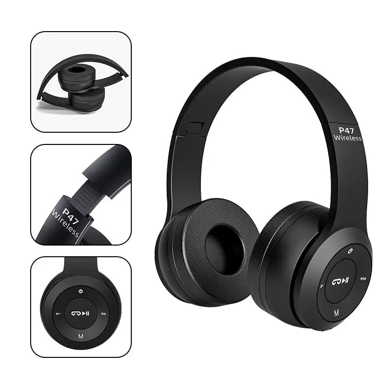 P47 pliable sans fil Bluetooth 50 HIFI stéréo basse casque pour musique jeu enfants filles Smartphone Audio écouteurs dispositif