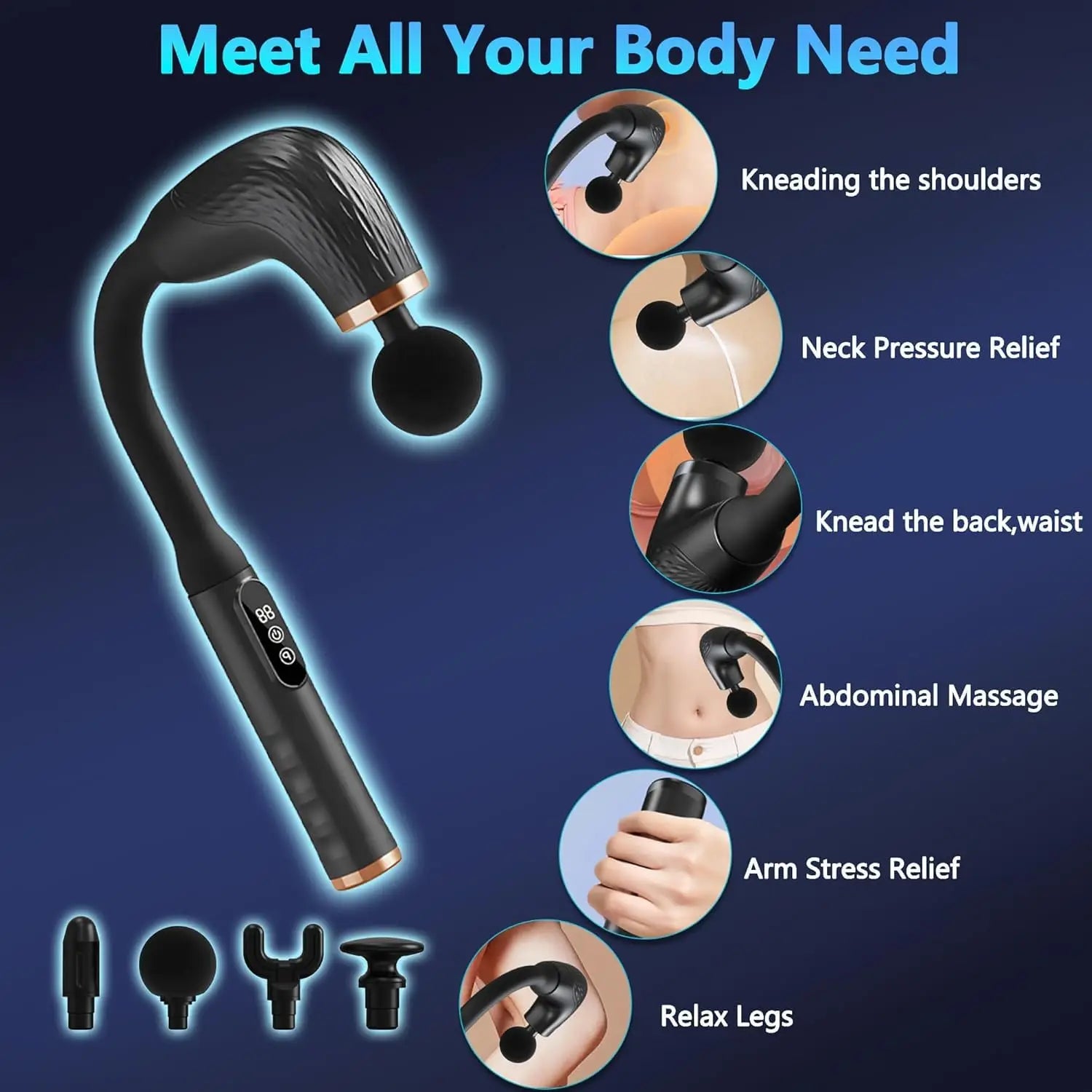 Pistolet de Massage de Fascia, masseur de Relaxation musculaire, pistolet de Massage électrique à vibrations, pistolet à Membrane de cou de qualité professionnelle