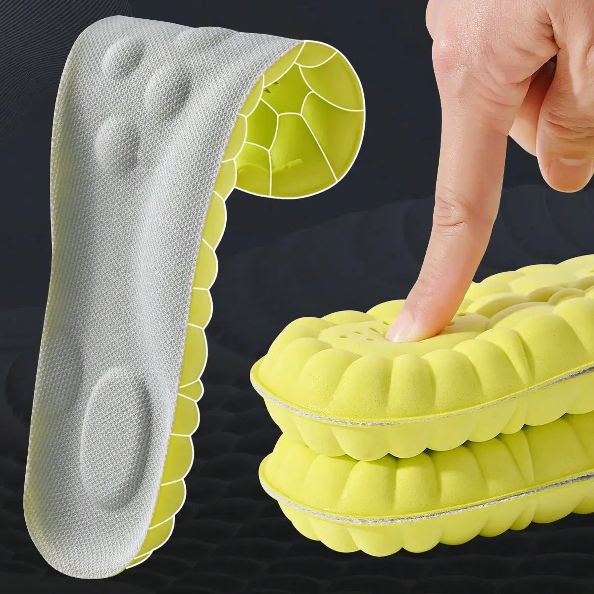 Semelles intérieures de Sport en Latex, 1/2/4 paires, coussinets de chaussures souples à haute élasticité, orthèses respirantes, coussin d'absorption des chocs, Support d'arc