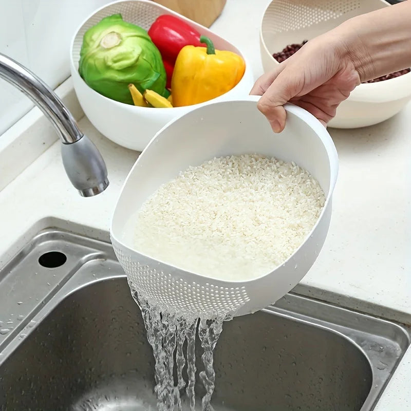 1 panier égouttoir à riz, filtre à riz, passoire pour égouttage de fruits et légumes, ustensiles de cuisine, petit outil multifonction