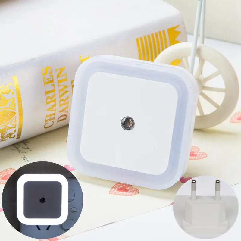 Veilleuse LED sans fil avec détecteur de mouvement, mini veilleuse avec prise UE/US pour chambre d'enfant, chambre à coucher et salon