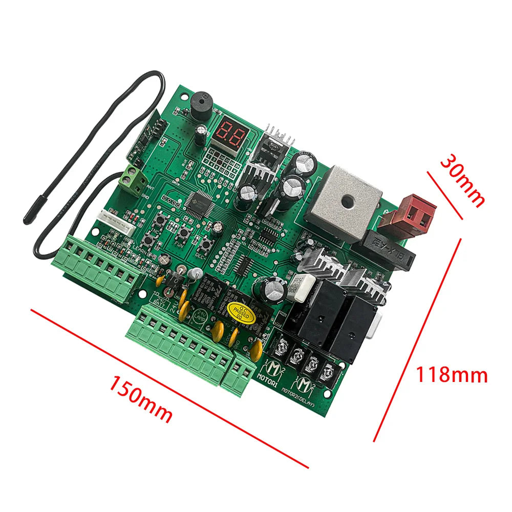 Carte de commande électronique 24 V CA pour portail battant électrique, ouvre-porte automatique, télécommande à code tournant 433,92 MHz