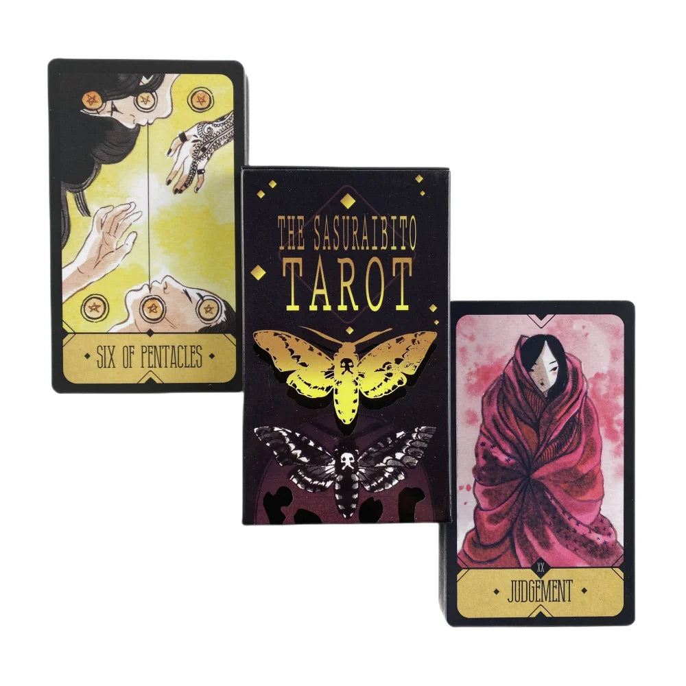 Le Tarot Sasuraibito, un jeu de 78 cartes oracle, édition divinatoire en anglais, jeux de société