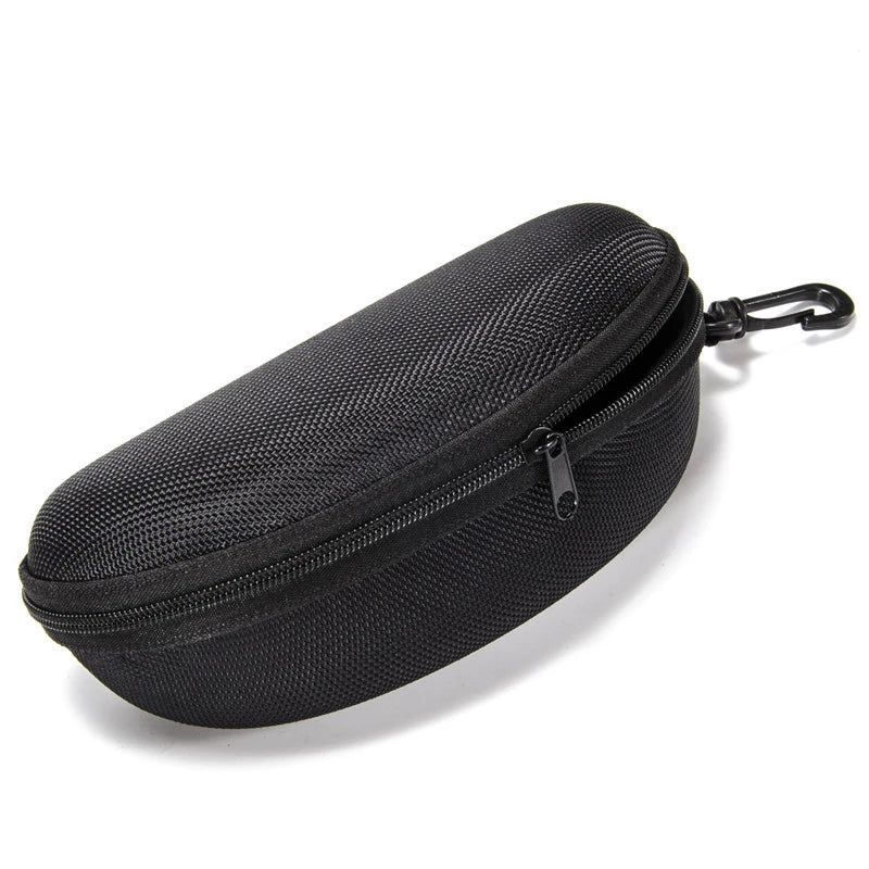 Étui à lunettes de soleil Portable, 1 pièce, protecteur en tissu Oxford dur EVA, étui à lunettes à fermeture éclair avec mousqueton, accessoires pour lunettes unisexes