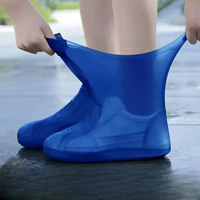 1 paire de couvre-chaussures de botte de pluie en caoutchouc pour une utilisation en extérieur, couvre-chaussures imperméables en Silicone, couvre-chaussures pour jours de pluie, pluie antidérapante réutilisable