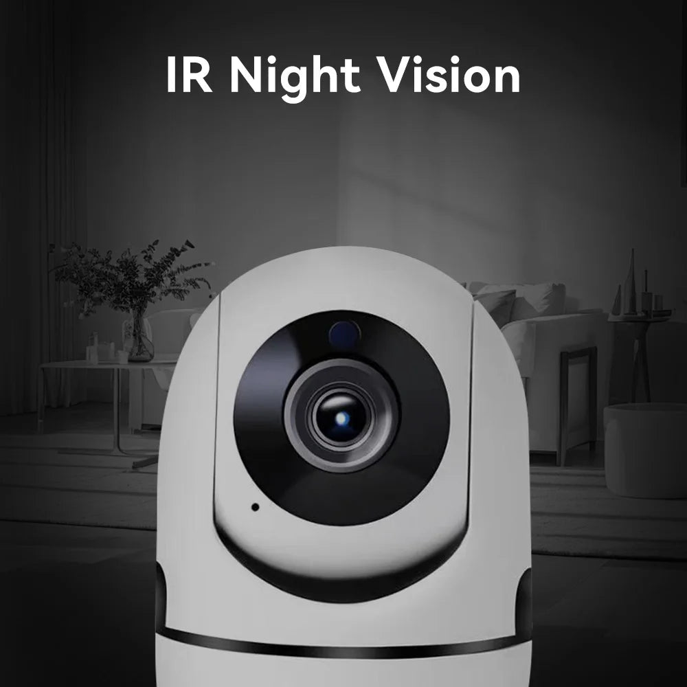 Caméra IP Wi-Fi 2,4 GHz/5 GHz pour maison connectée avec suivi automatique, vision nocturne 1080p, vidéosurveillance sans fil, compatible avec l'application OK pour la sécurité des bébés