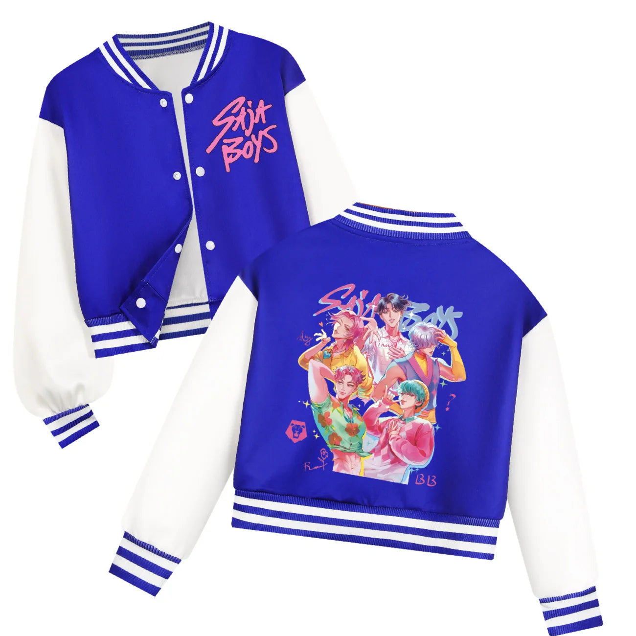 Vêtements pour enfants KPop Demon Hunters Huntrix SAJABOYS - Uniforme de baseball pour garçons - Printemps/Automne - Sweat à capuche décontracté pour bébés et filles - Costume pour enfants