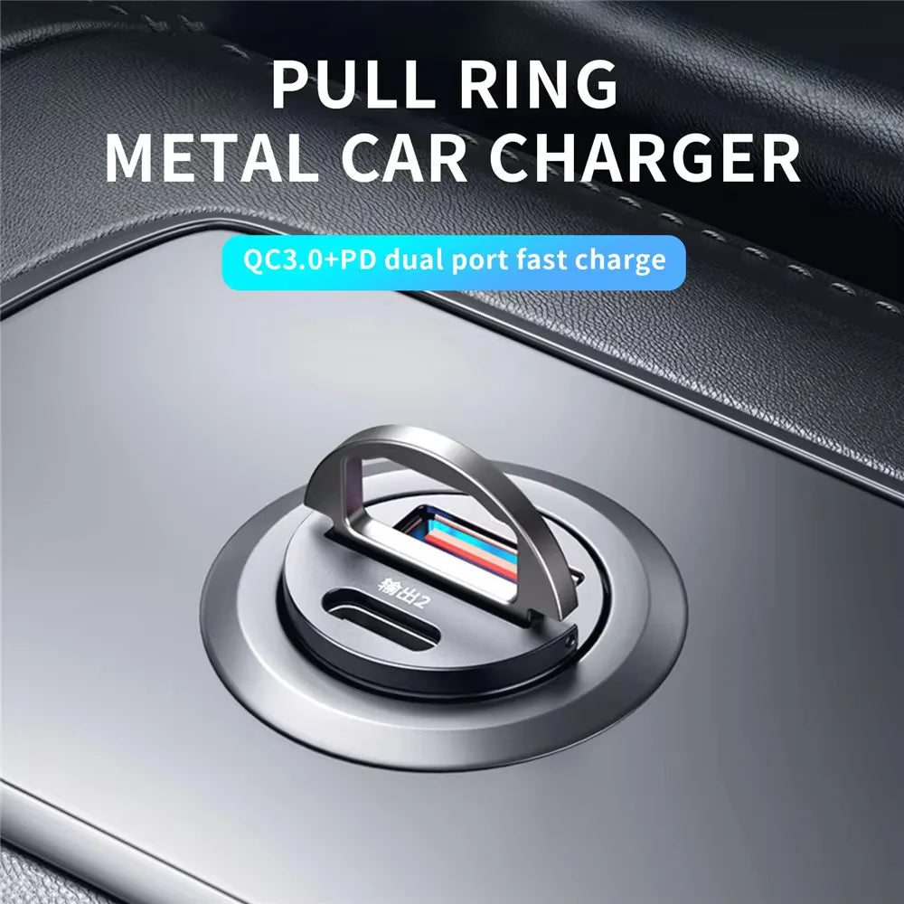 Mini chargeur de voiture 100W/200W QC3.0 PD, briquet 12-24V, charge rapide, USB Type C, pour Xiaomi Samsung Huawei iPhone Power