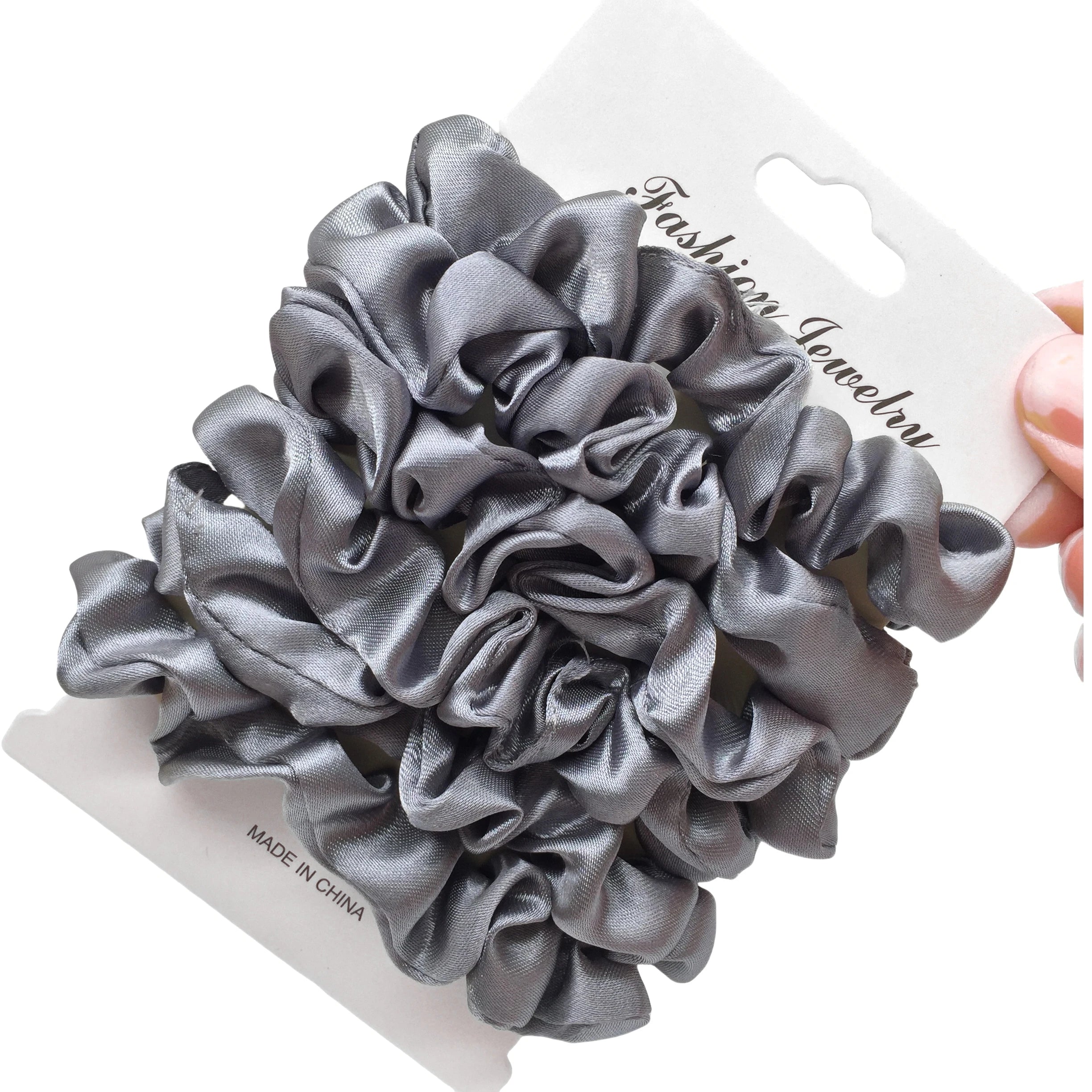 6pcs Satin Hair Scrunchies for Women - Softer Than Silk Scrunchies for Hair | Satin Scrunchies for Girls |