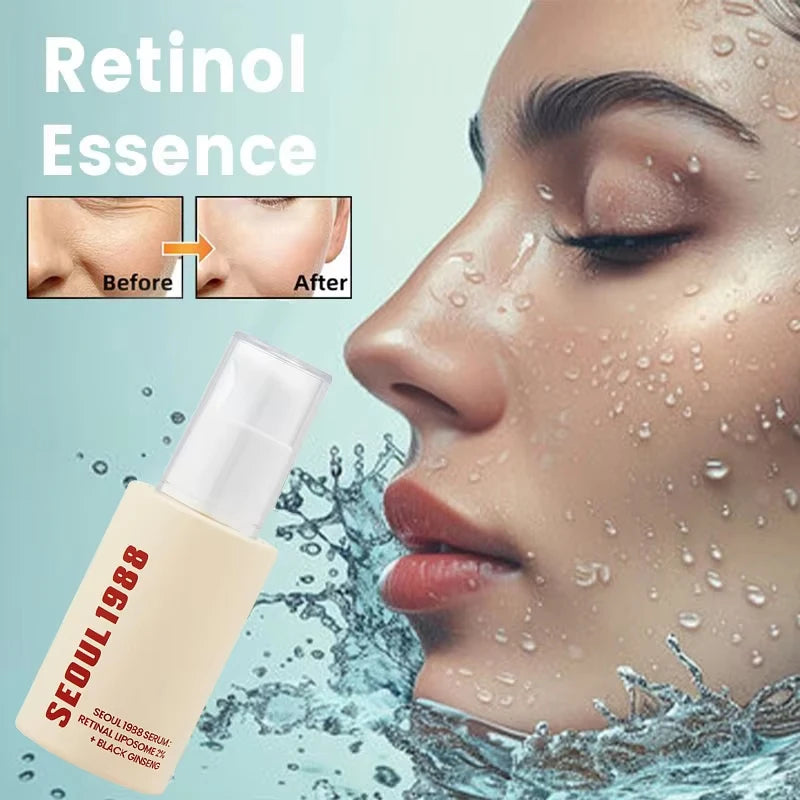 Séoul 1988 Coffret Sérum Crème Yeux et Visage au Rétinol et Ginseng - Soin Raffermissant, Hydratant, Anti-âge, Atténue les rides et ridules