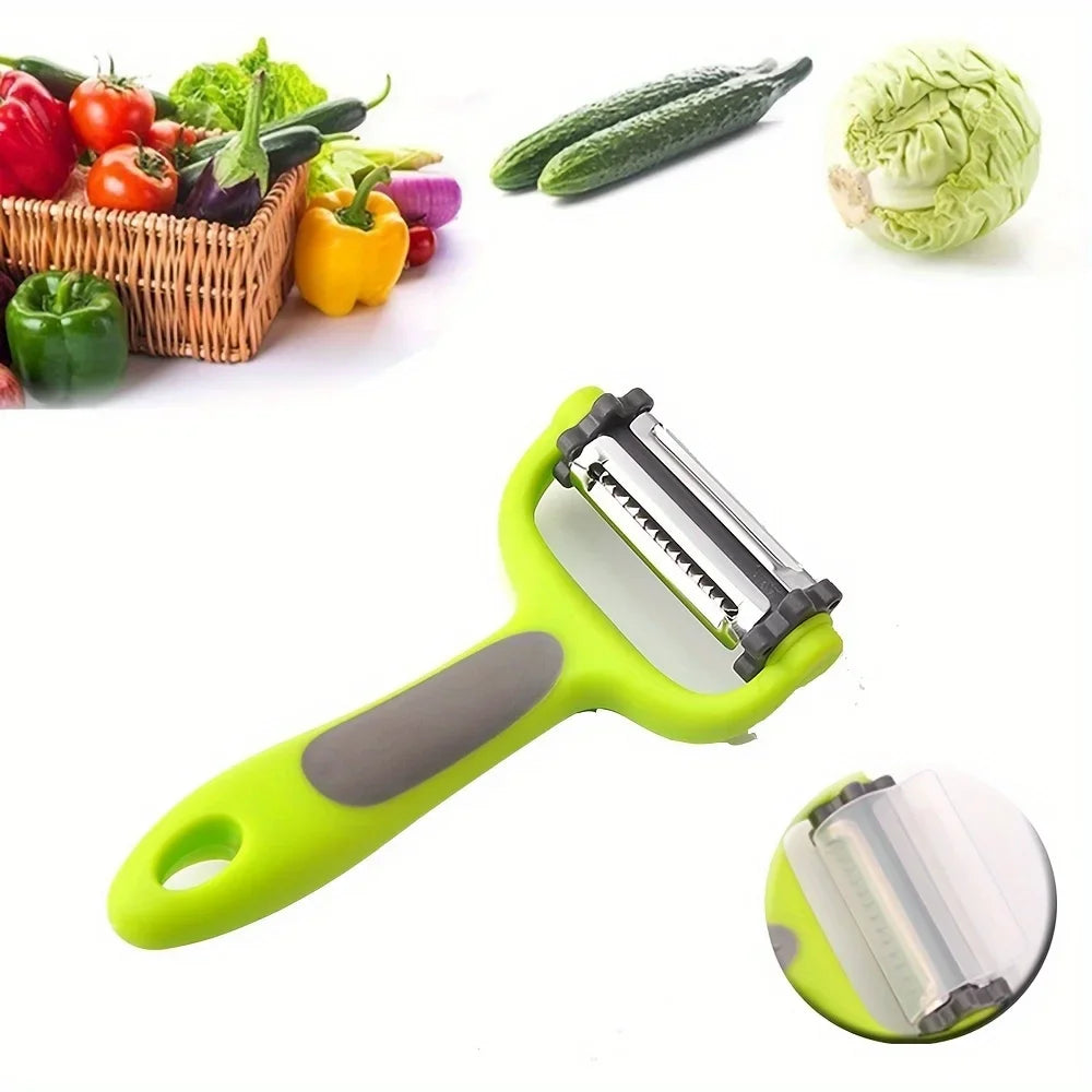 Éplucheur rotatif 3 en 1 pour fruits, légumes, chou, salade, carottes, pommes de terre, râpe multifonction pour cuisine, éplucheur julienne