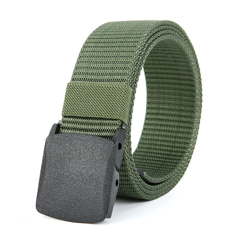 Ceinture pour hommes en plein air décontracté toile ceinture métal gratuit formation Nylon ceinture tactique avec pantalon jean ceinture sport ceintures pour hommes femmes