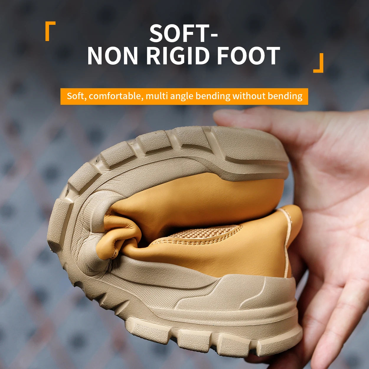 Chaussures de sécurité imperméables pour hommes, bottes en cuir à embout d'acier, chaussures de chantier indestructibles, baskets marron