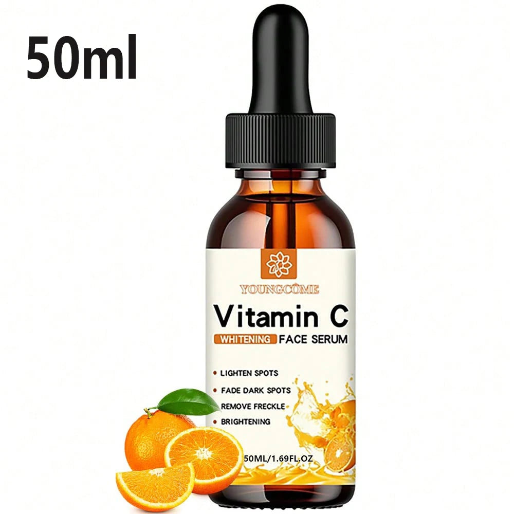 L'essence du visage à la vitamine C contient de l'acide hyaluronique, dissolvant de taches foncées, réparation hydratante, Anti-âge, soins de la peau du visage, 30ml