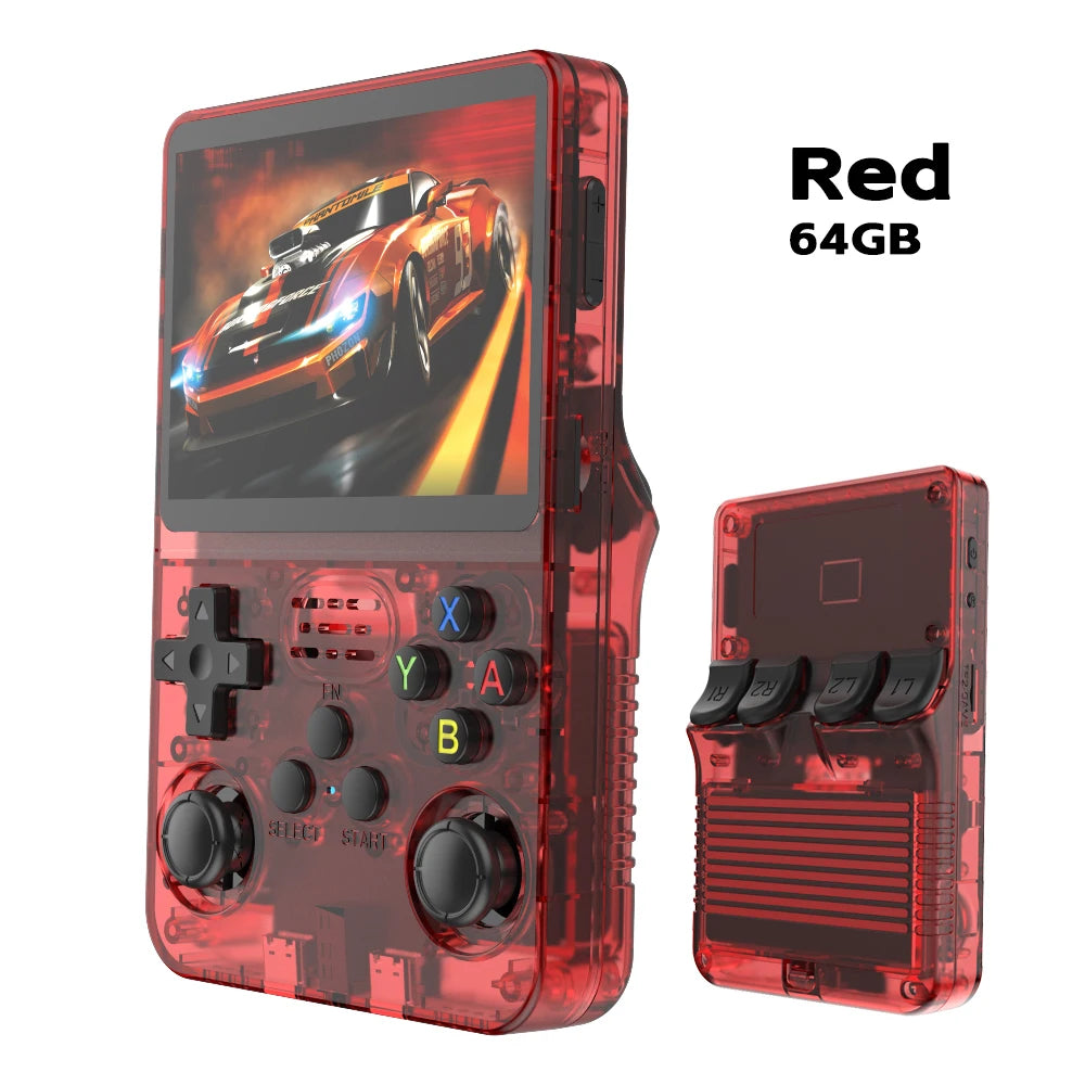 Console de jeu vidéo portable rétro R36S, système Linux, écran IPS de 3,5 pouces, lecteur portable, jeux de 64 Go, plusieurs couleurs sont disponibles
