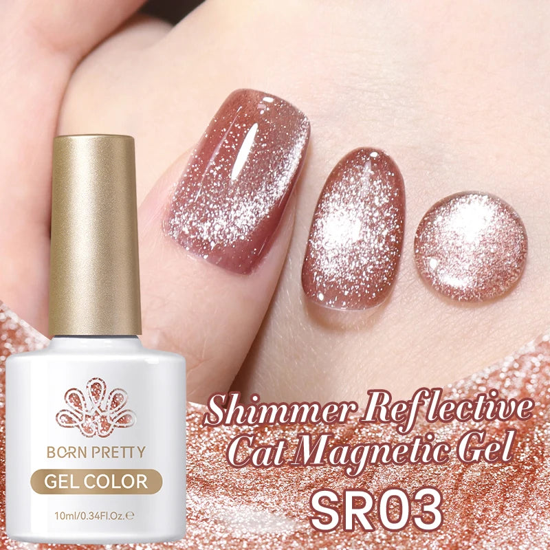 Vernis à ongles magnétique gel BORN PRETTY 10 ml Argent Clair de Couleur Chat - Accessoires pour les ongles - Vernis semi-permanent pour ongles d'automne et d'hiver