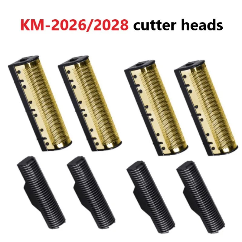 Kemei – lames de rasoir électriques originales, filet de couteau en feuille d'or et tête de coupe adaptées au rasoir flottant KM-2026 KM-2028