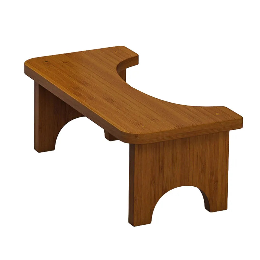 Tabouret de toilette portable robuste en bambou pour adultes, large et stable, facile à utiliser et à nettoyer, design portable