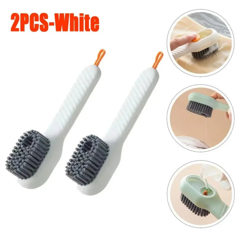 Cleaning Brush Soft Bristled Liquid Shoe Brush Long Handle Brush Clothes Brush Shoe Clothing Board Brush Household Cleaning Tool
