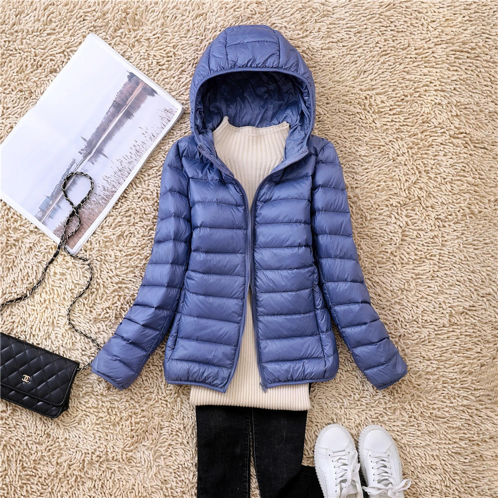 Veste bouffante à capuche pour femme, 15 couleurs, grande taille 5XL 6XL 7XL, nouvelle collection printemps-automne 2025, Ultra légère, emballable