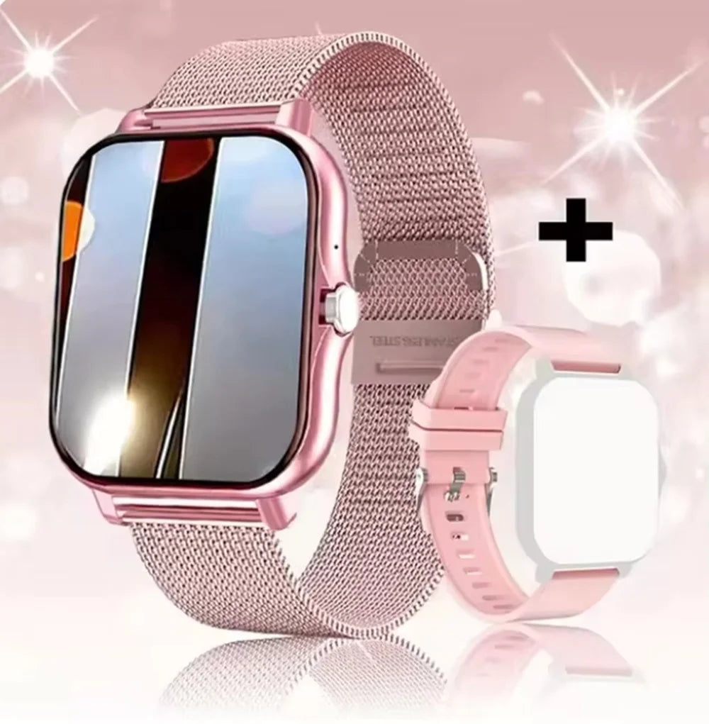 HOMEFISH Smart Watch Android Phone 1.44''Inch Color Screen Bluetooth Call Blood Oxygen/Pressure Monitoring Smart Watch Women Men