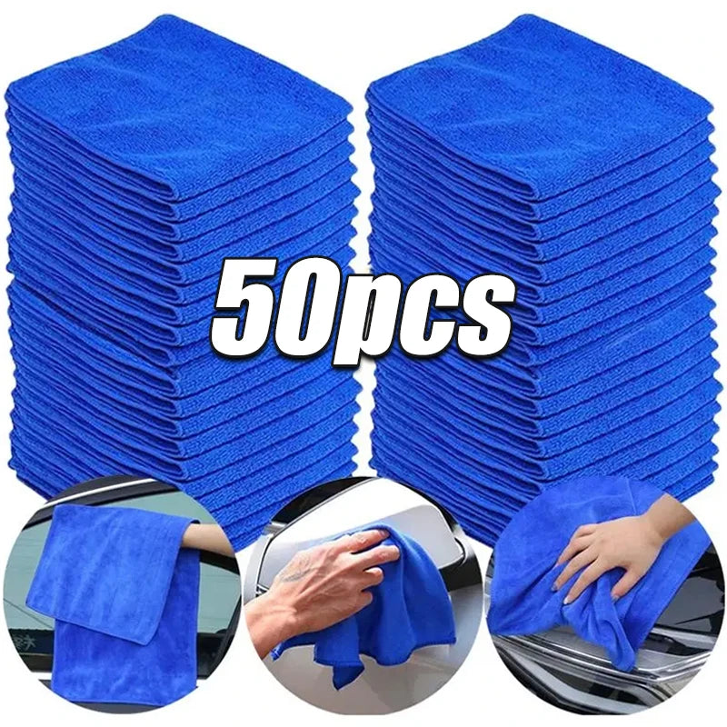 Serviettes en microfibre, 10 pièces, chiffon de séchage pour lavage de voiture, chiffons de nettoyage ménager, chiffon de polissage pour détails automobiles, outils de nettoyage pour la maison