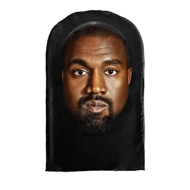 Masque Kanye imprimé en 3D pour cosplay, masque intégral en maille extensible pour hommes et femmes, déguisement de rôle, cagoule tendance pour Halloween