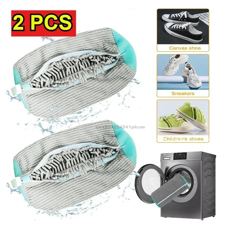 1/2PCS Washing Shoes Bag Cotton Laundry Fluffy Fibers Easily Remove Dirt Washing Bags Anti-Deformation Shoes Clothes Organizer