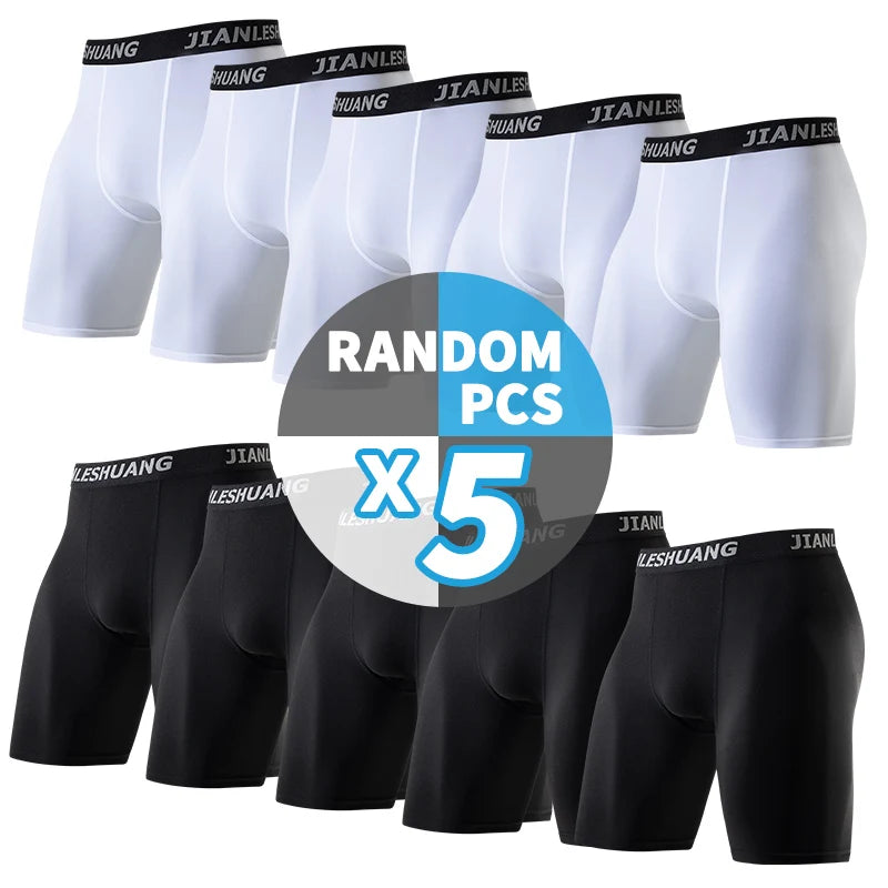 Men Boxers Sports Underwear Underpants Gym Shorts M L XL Black Quick-Drying Sweatpants Moisture Absorption Breathable Fitness