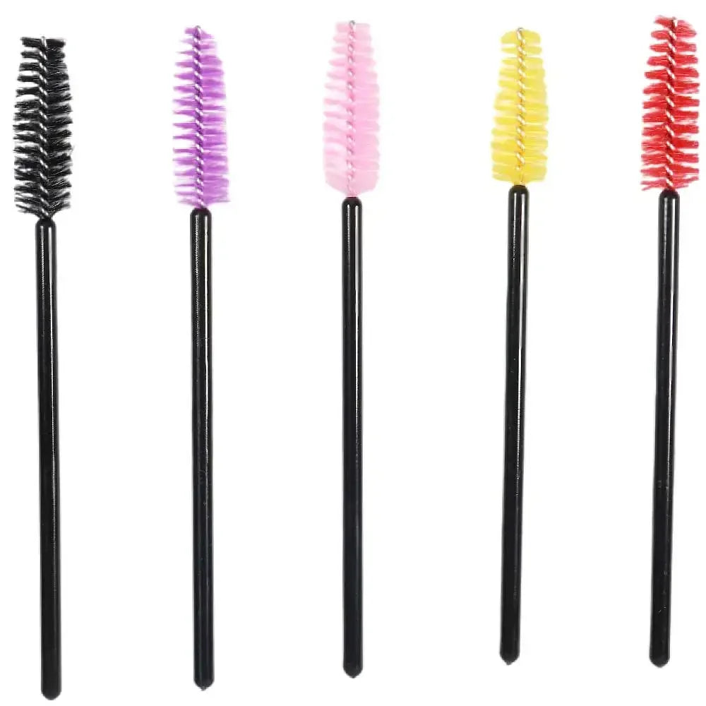 50Pcs Makeup Eyelash Brushes Disposable Crystal Eyebrow brush Diamond Handle Mascara Wand Applicator Lashes Extension Tools