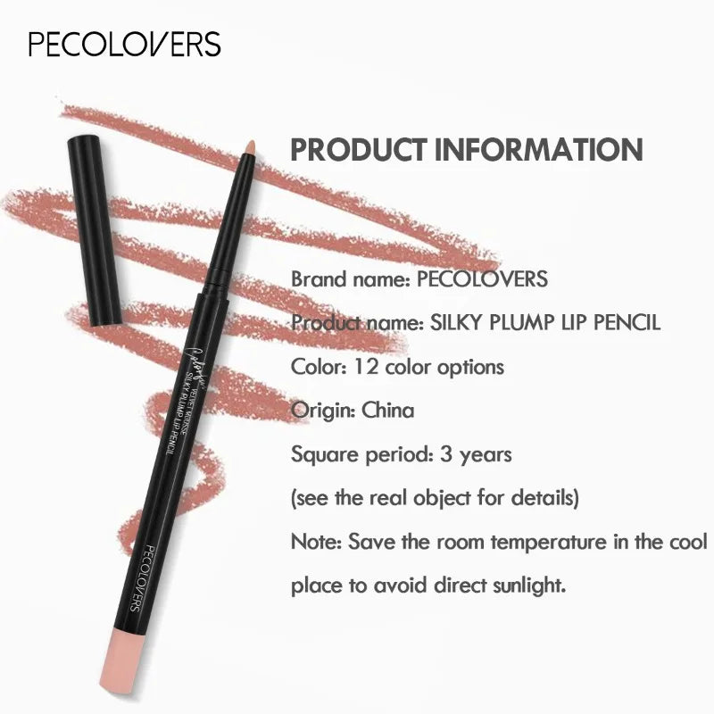 Crayon à lèvres mat waterproof, rouge contour des lèvres, longue tenue, sans transfert, hydratant, 12 couleurs