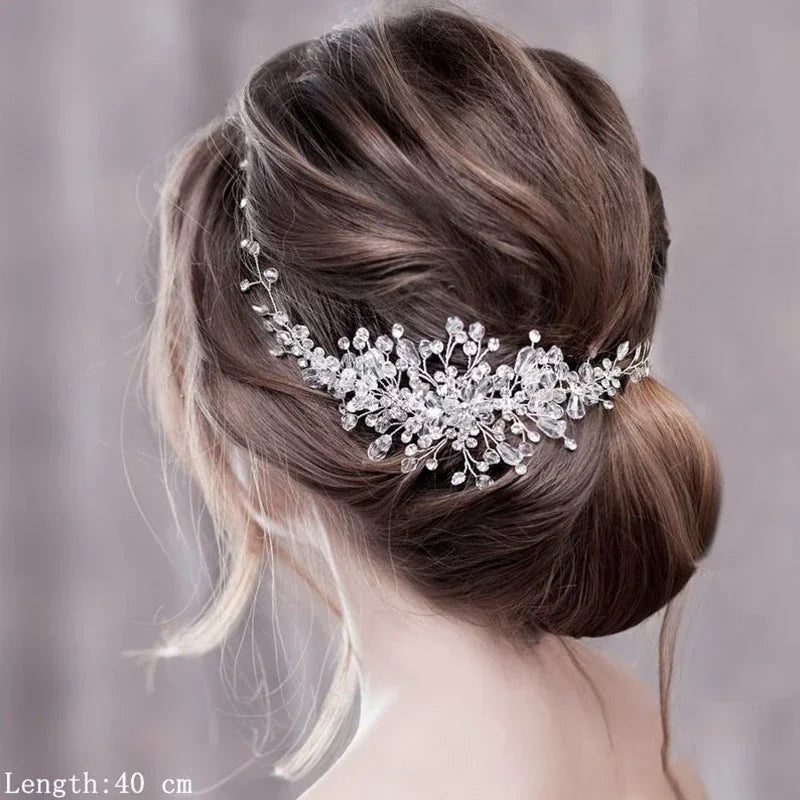 Bandeaux et diadèmes fleuris luxueux, accessoires de coiffure de mariage pour femmes, bijoux de cheveux de mariée, bandeau de mariée, coiffe, serre-tête de fête