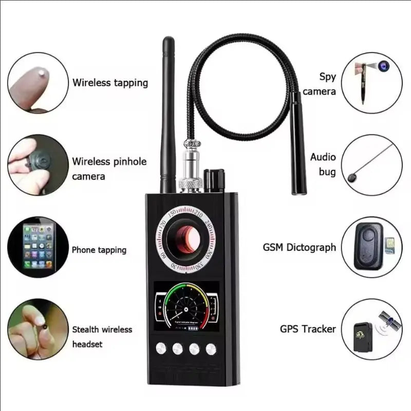 Détecteur de caméra Anti-espion professionnel K68, Scanner de bogues, Protection de sécurité, caméra de Signal RF, Gadgets cachés, localisateur GPS de voiture