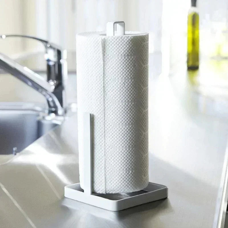 Porte-rouleau de papier toilette en métal pour la cuisine, outils portables, porte-rouleau d'essuie-tout, présentoir à mouchoirs en papier argenté, rangement pour la maison