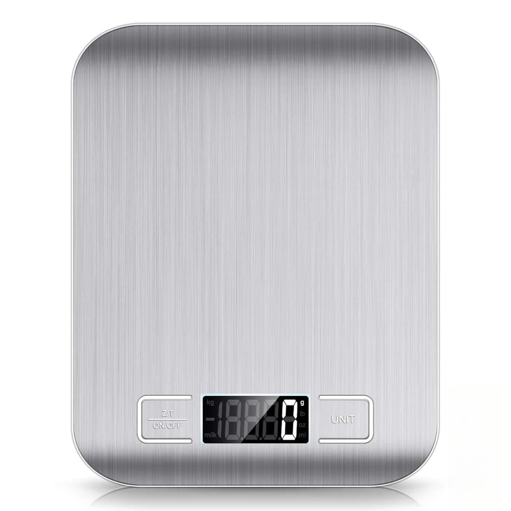 Balance de cuisine 10 kg, balance de cuisine numérique avec fonction de tare, balance électronique de préparation du café, écran LCD en acier inoxydable