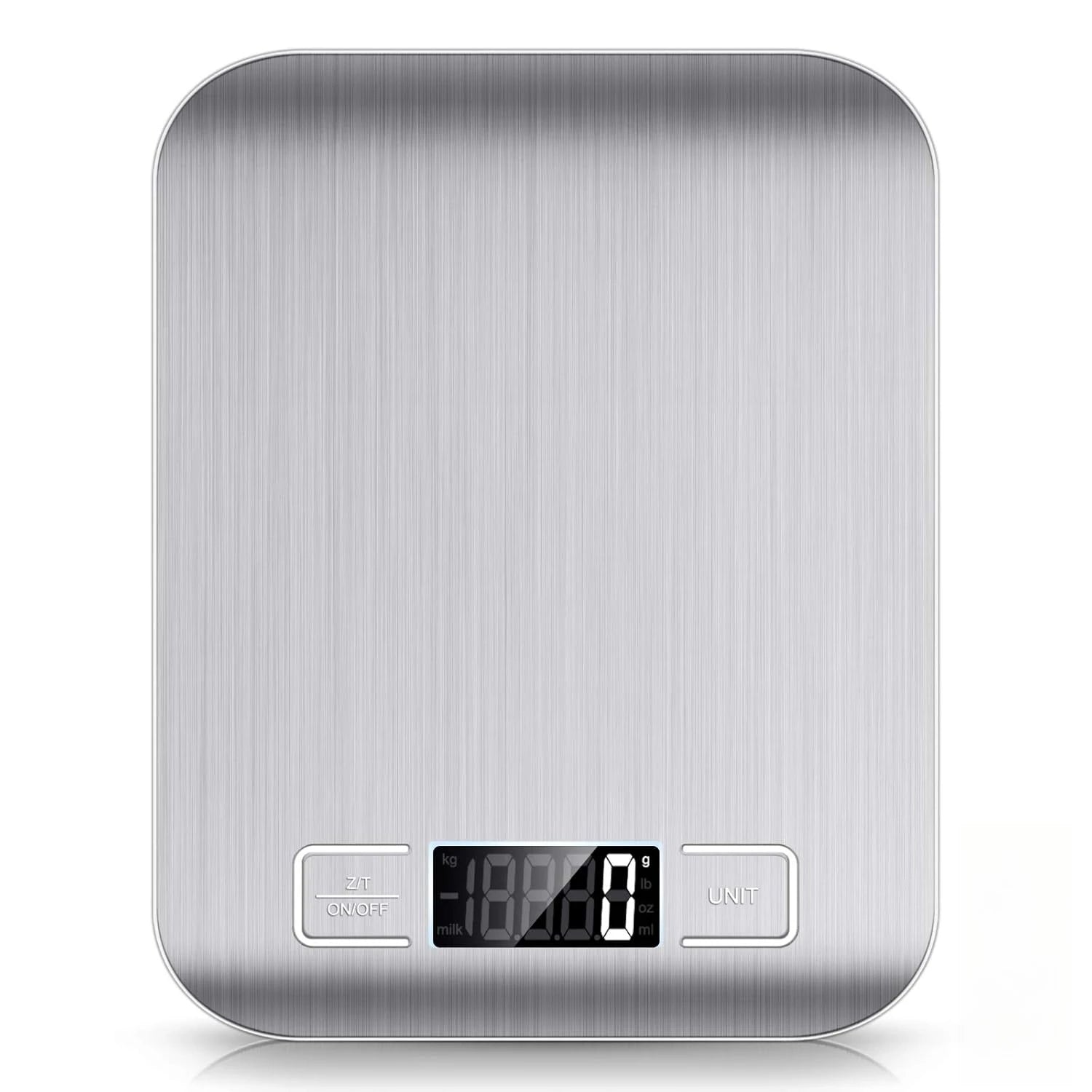 Balance de cuisine 10 kg, balance de cuisine numérique avec fonction de tare, balance électronique de préparation du café, écran LCD en acier inoxydable