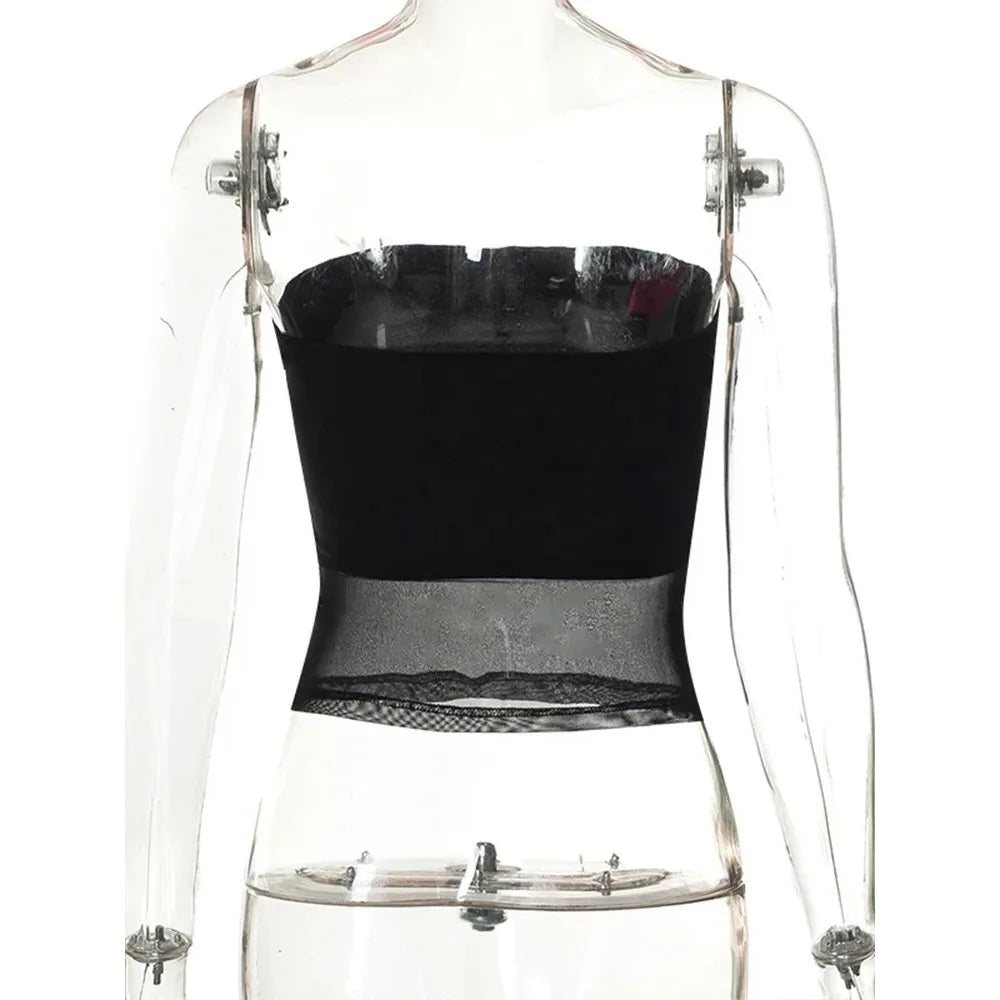 Mode fille chaude coupe ajustée gilet Bandeau décolleté Style décontracté tenue quotidienne haut nouveau haut en maille Bandeau Style haut pour femmes