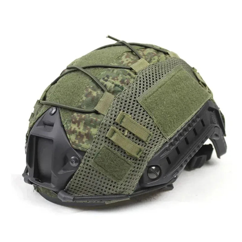 BOOIU Tactical Helmet Cover for Fast Helmet Multi-Camo Helmet Cover   Military Paintball Hunting Shooting Gear - Without Helmet