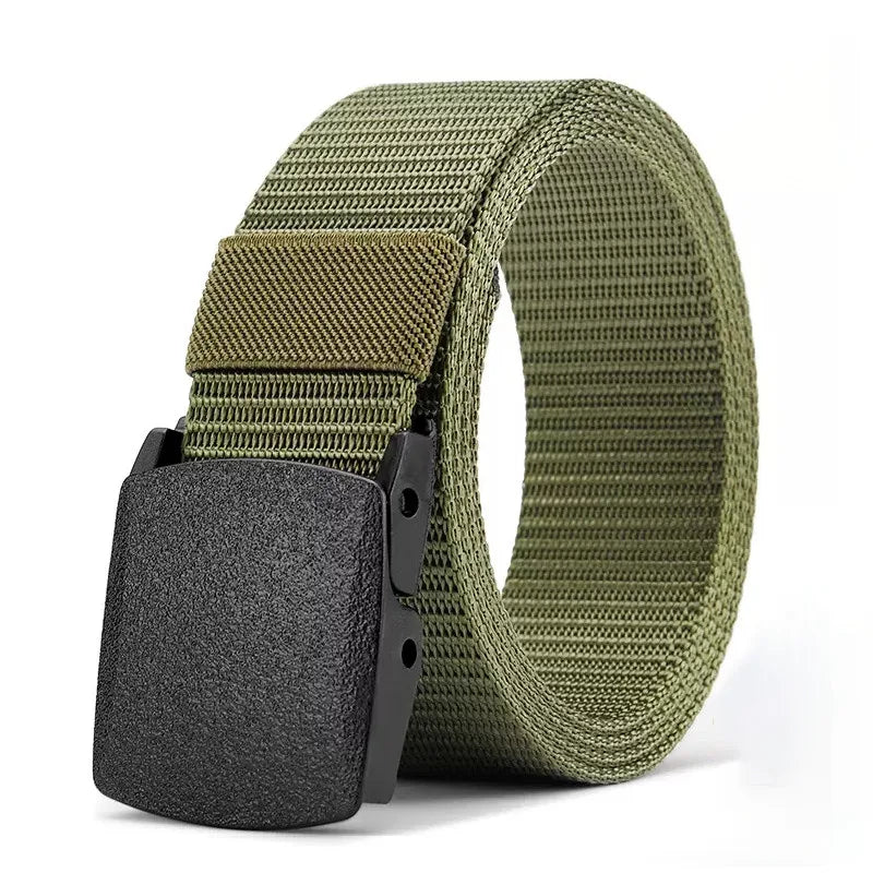 Ceinture pour hommes en plein air décontracté toile ceinture métal gratuit formation Nylon ceinture tactique avec pantalon jean ceinture sport ceintures pour hommes femmes