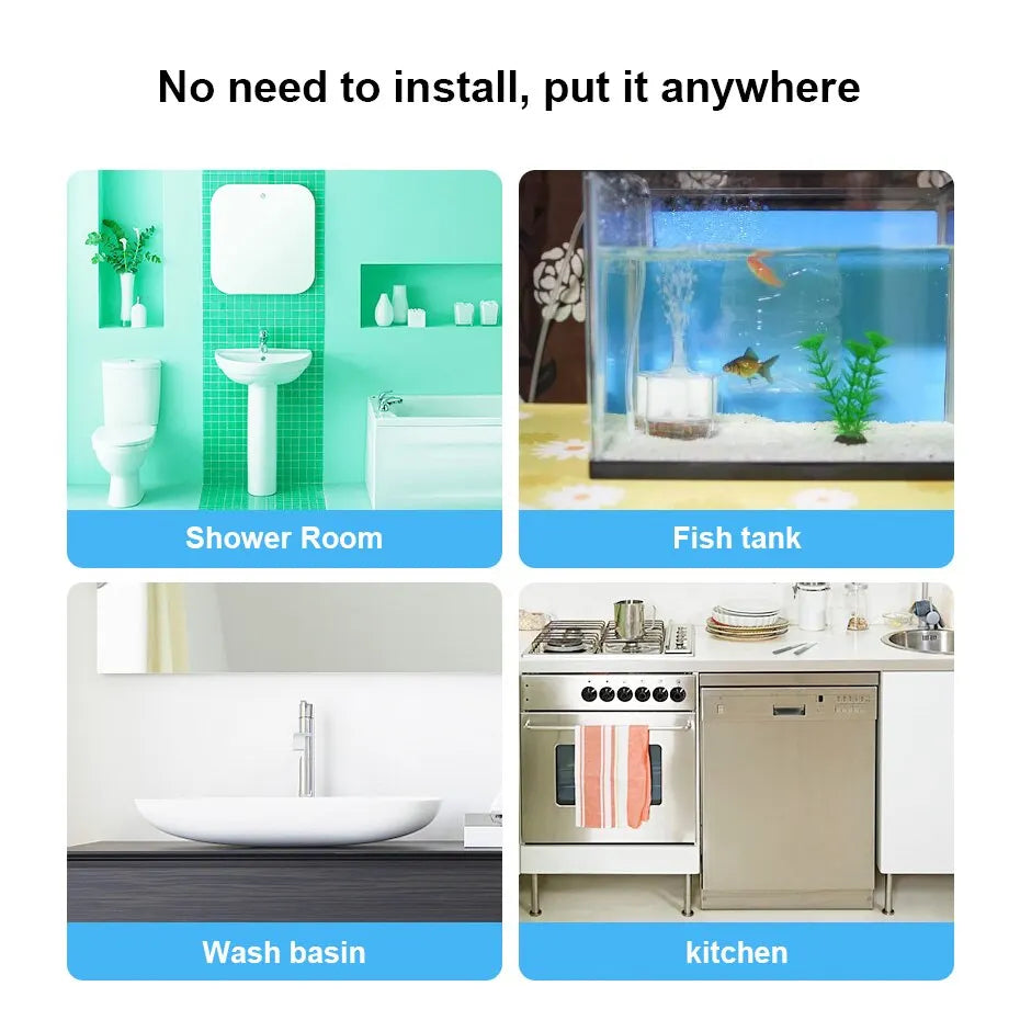 Capteur d'eau sans fil KERUI, alarme 90 dB, détecteur de fuites d'eau, surveillance des fuites et alarme d'écoulement pour cuisine, salle de bain et sous-sol