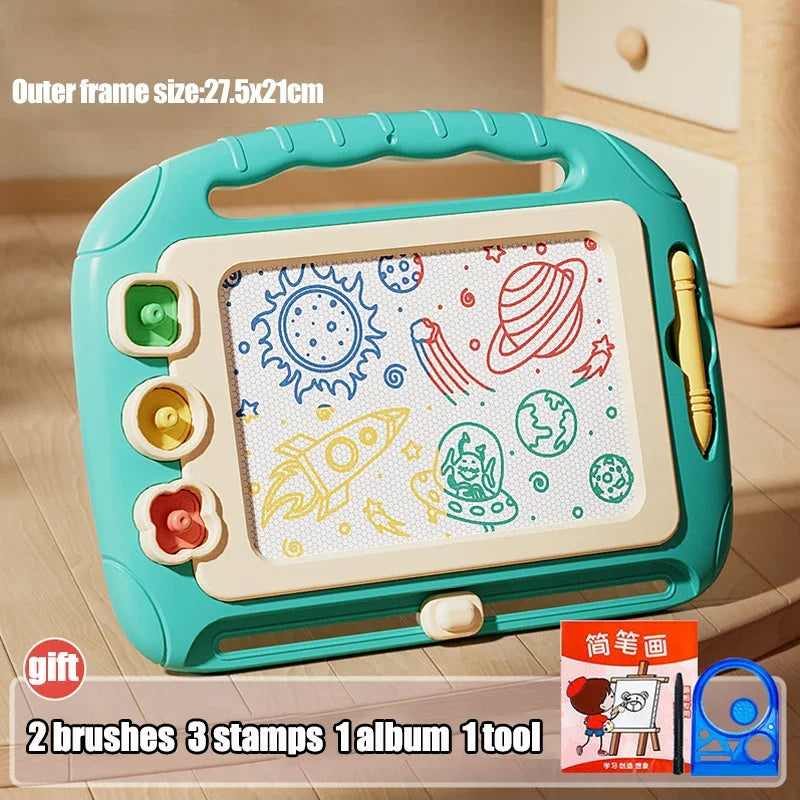 Tableau de dessin magnétique pour enfants, puzzle pour bébé, jouet d'écriture magnétique, tableau de dessin magnétique graffiti, jouet Montessori pour enfants