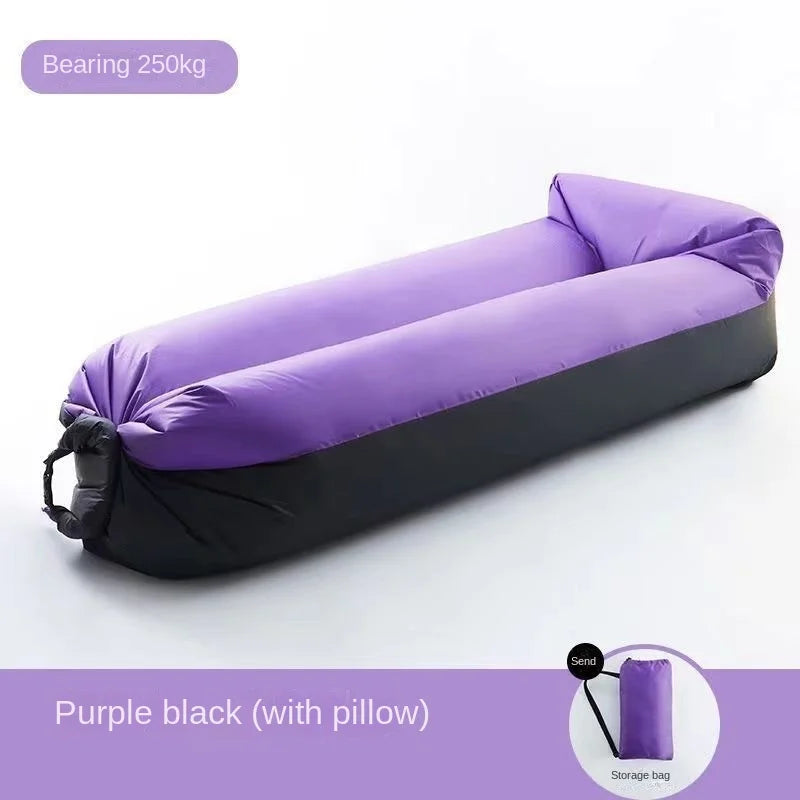 Canapé gonflable paresseux d'extérieur portable, canapé gonflable pliable pour le camping, mobilier d'extérieur, chaise longue gonflable