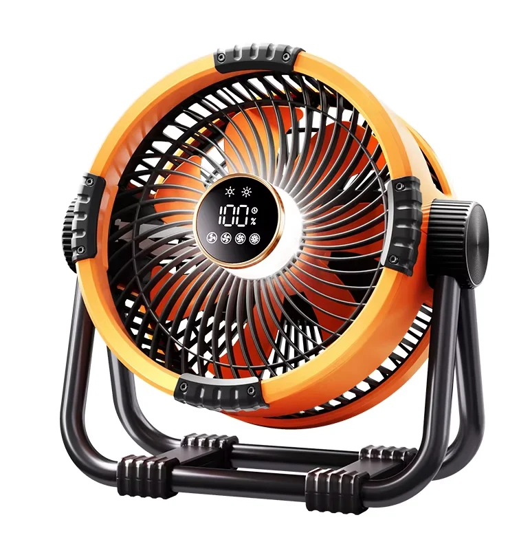 Ventilateur de Camping multifonctionnel en plein air, ventilateur de plafond Rechargeable avec veilleuse à 3 vitesses et ventilateur Portable avec batterie externe