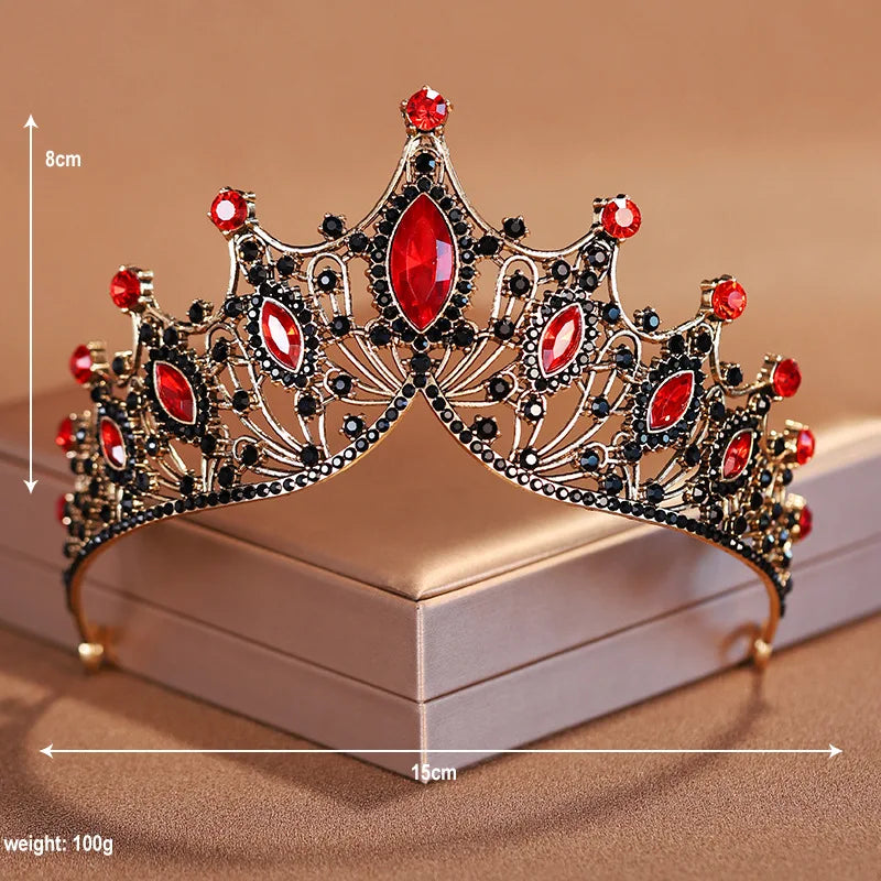 Couronne de mariée en cristal argenté, ornée de strass, idéale pour les mariages et les fêtes