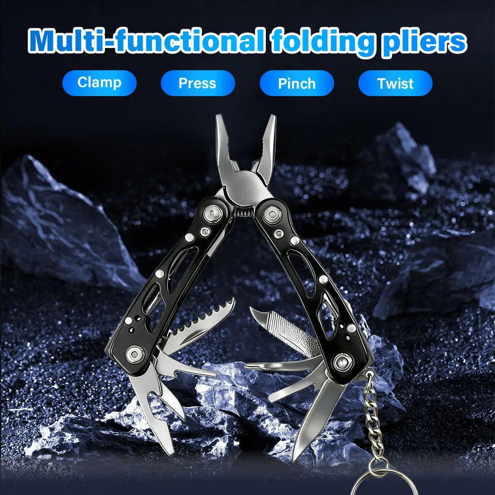Couteau de poche pliant multi-outils, pince, Mini Portable pliable, chasse en plein air, sauvetage, survie, outil de réparation tactique polyvalent