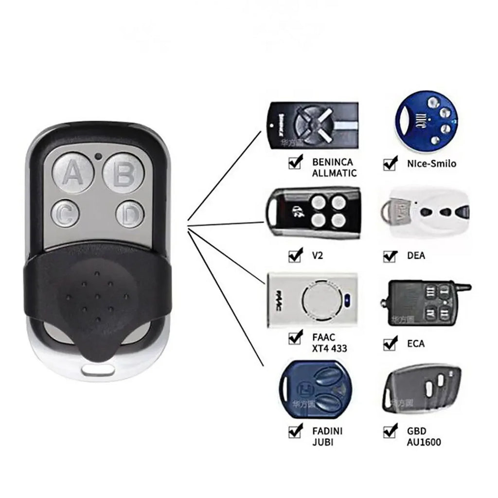 Duplicateur universel de porte de garage à 4 boutons, 433 MHz, code tournant à apprentissage fixe, 5/10 pièces