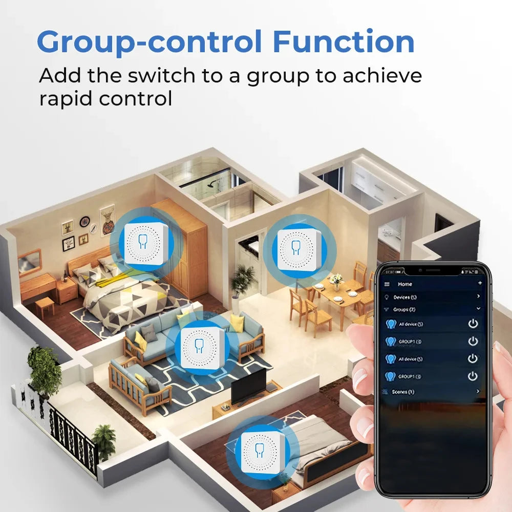 Commutateur intelligent WiFi/Zigbee, Module de relais 16A 20A, prise en charge intelligente, minuterie de relais bidirectionnel avec Google Home Alexa Alice Smart Life